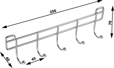 Aqualine CHROM LINE pětiháček, chrom 37055