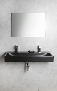 Sapho TORIDI keramické dvojumyvadlo 101x46, 5cm, černá mat TU0222B