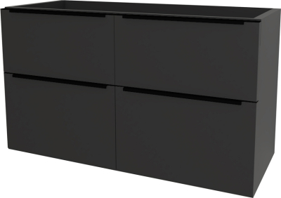 Mereo Mailo, koupelnová skříňka 121 cm, černé madlo, Multidecor, Černá Supermat CN593SBCIPM