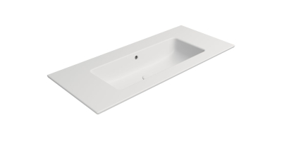GSI PURA keramické umyvadlo Slim 102x46cm, bez otvoru, bílá mat 8886009
