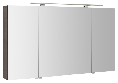Sapho RIWA galerka s LED osvětlením, 3x dvířka, 121x70x17cm, borovice rustik RIW120-0016