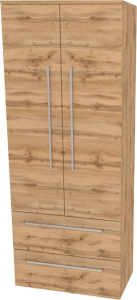 Mereo Bino, koupelnová skříňka vysoká 163 cm, dvojitá, Multidecor, Dub Wotan CN699DWOT