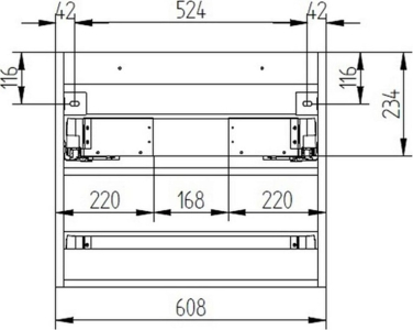 Mereo Aira, koupelnová skříňka 61 cm, šedá CN730S