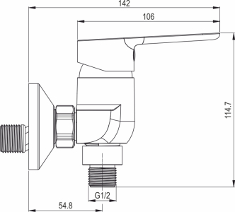 Mereo Sprchová souprava Quatro a sprchová baterie Zuna 150 mm CB609Z