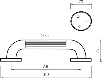 Nimco Madla Madlo plastové 230x35 mm BM 1035M-05