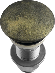 Sapho Umyvadlová výpust 5/4“, click-clack, betonová zátka, 10-80mm, zlato FG918