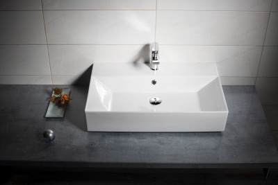 Isvea SISTEMA keramické umyvadlo 70x42cm, bílá 10SF50070
