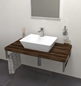Sapho AVICE deska pod umyvadlo 100x50cm, tl.5cm, dub tmavý AV1011