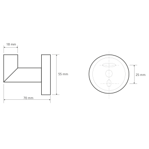Sapho X-ROUND háček, chrom XR208