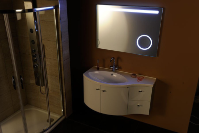 Sapho ASTRO zrcadlo s LED osvětlením 100x70cm, kosmetické zrcátko MIRL4