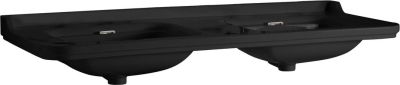 Kerasan WALDORF keramické dvojumyvadlo 150x55cm, černá mat 4143K7