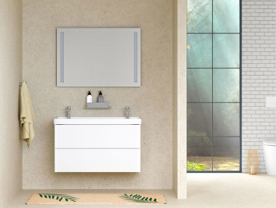 Mereo Siena, koupelnová skříňka s umyvadlem z litého mramoru 61 cm, antracit mat CN430M