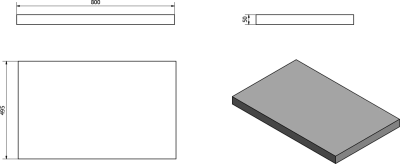 Sapho AVICE deska pod umyvadlo 80x50cm, tl.5cm, dub Rover AV084