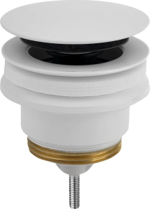 Omp Tea Umyvadlová výpust 5/4“, click-clack, velká zátka, 10-45mm, bílá mat 7532.310.5XD