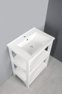 Aqualine ETIDE policová umyvadlová skříňka 61, 5x85x44 cm, bílá mat ET610