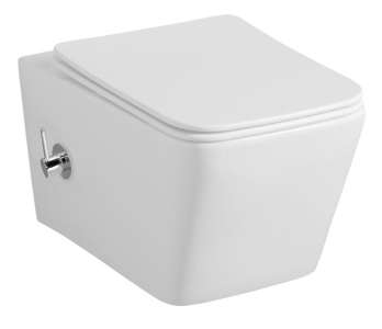Sapho PORTO CLEANWASH závěsná WC mísa Rimless, integrovaná baterie a bidet. sprška, 36x5cm, bílá PZ102RX