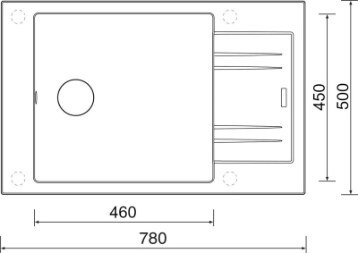 Granitový dřez Sinks VARIO 780 Granblack SIGVA78050030