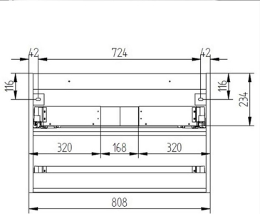 Mereo Aira, koupelnová skříňka s umyvadlem z litého mramoru 81 cm, šedá CN731M