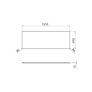 Sapho CIRASA deska Rockstone 131x1, 2x47cm, bílá mat CRR131-0101