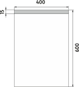 Nimco OBDELNÍKOVÁ - OSTRÉ ROHY LED zrcadlo 400x600 ZP 8000