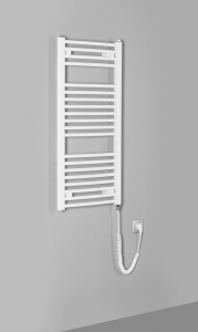 Aqualine ORBIT-E elektrické otopné těleso oblé 450x960 mm, 300 W, bílá ILEO94T