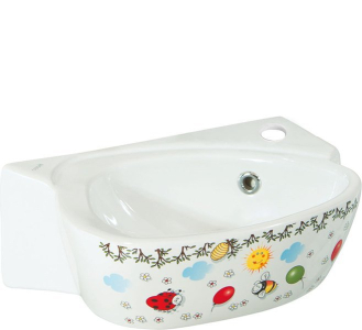 CREAVIT KID keramické umývátko dětské 39x29cm, barevný potisk CK035-FF