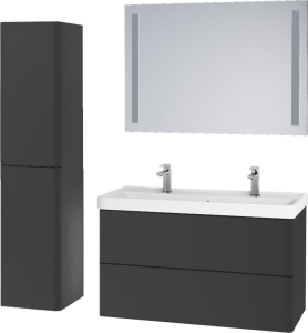 Mereo Siena, koupelnová skříňka 155 cm vysoká, L/P, antracit mat CN434LP