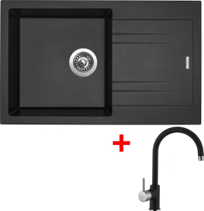 Granitový dřez Sinks LINEA 780 Metalblack + Vitalia GR G4474