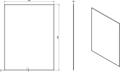 Sapho ACCORD zrcadlo s fazetou 60x80cm, CU free MF441