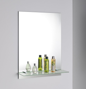 Aqualine Zrcadlo s otvory pro polici 60x80cm, včetně závěsů 22430
