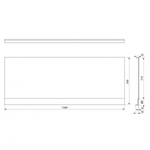 Polysan PLAIN NIKA panel 150x59cm 72496