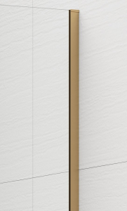 Polysan ESCA GOLD MATT jednodílná sprchová zástěna k instalaci ke stěně, sklo Marron, 1300 mm ES1513-04