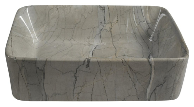Sapho DALMA keramické umyvadlo na desku, 48x38 cm, grigio MM513