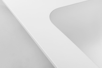 Sapho ARUBA umyvadlo, Rockstone, 160x51, 5cm, pravé, bílá mat AR160-B1R