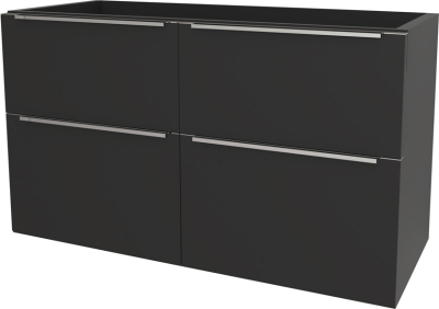 Mereo Mailo, koupelnová skříňka 121 cm, chrom madlo, Multidecor, Černá Supermat CN593SCIPM