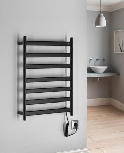 Sapho ELIAS elektrický sušák ručníků 490x730x110 mm, 105 W, černá mat EB550