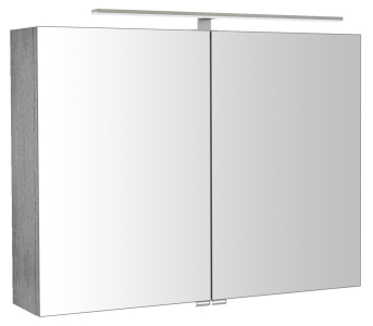 Sapho RIWA galerka s LED osvětlením, 81x70x17cm, dub stříbrný RIW080-0011