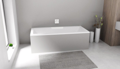 Polysan CASCATA obdélníková vana 185x85x45cm, kaskáda bílá 73836.101
