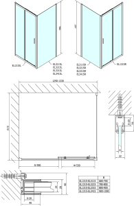 Polysan EASY obdélníkový sprchový kout 1300x900mm, čiré sklo L/P varianta EL1315EL3315