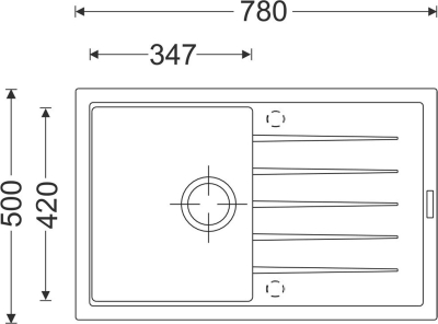 Granitový dřez Sinks BEST 780 Metalblack + Elasta nerez/černá G22074