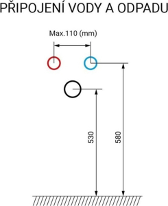 Mereo Mailo, koupelnová skříňka 81 cm, antracit, chrom madlo CN536S
