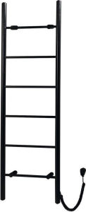 Sapho KARBO elektrický sušák ručníků, kulatý, 500x1600mm, 120 W, černá mat KB905