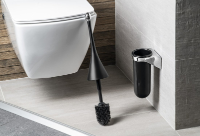 MARPLAST COLORED WC štětka závěsná, ABS, Soft Touch, černá mat A65801NE