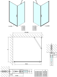Polysan ZOOM obdélníkový sprchový kout 900x1000mm L/P varianta ZL1290ZL3210