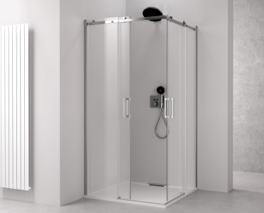 Polysan THRON ROUND obdélníkový sprchový kout 900x800mm, kulaté pojezdy, rohový vstup TL2980-5005