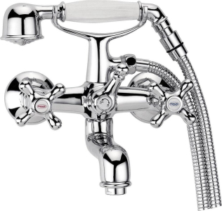 Aqualine VICTORIA nástěnná vanová baterie kompletní, chrom VC10