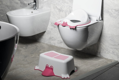 Aqualine DUCK dětské protiskluzové stupátko do koupelny, šedá 366410