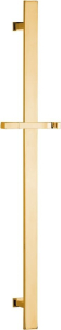 Sapho Sprchová tyč, posuvný držák, hranatá, 700 mm, zlato SC417
