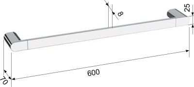Sapho FLORI držák ručníků 600mm, bílá mat RF009/14