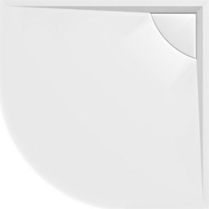 Polysan LUSSA sprchová vanička z litého mramoru se záklopem, čtvrtkruh 90x90cm, R550 71602